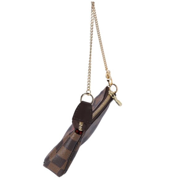 Louis Vuitton Mini Pochette Accessoires Damier Ebene Trunks Handbag N58011 - Picture 4 of 6